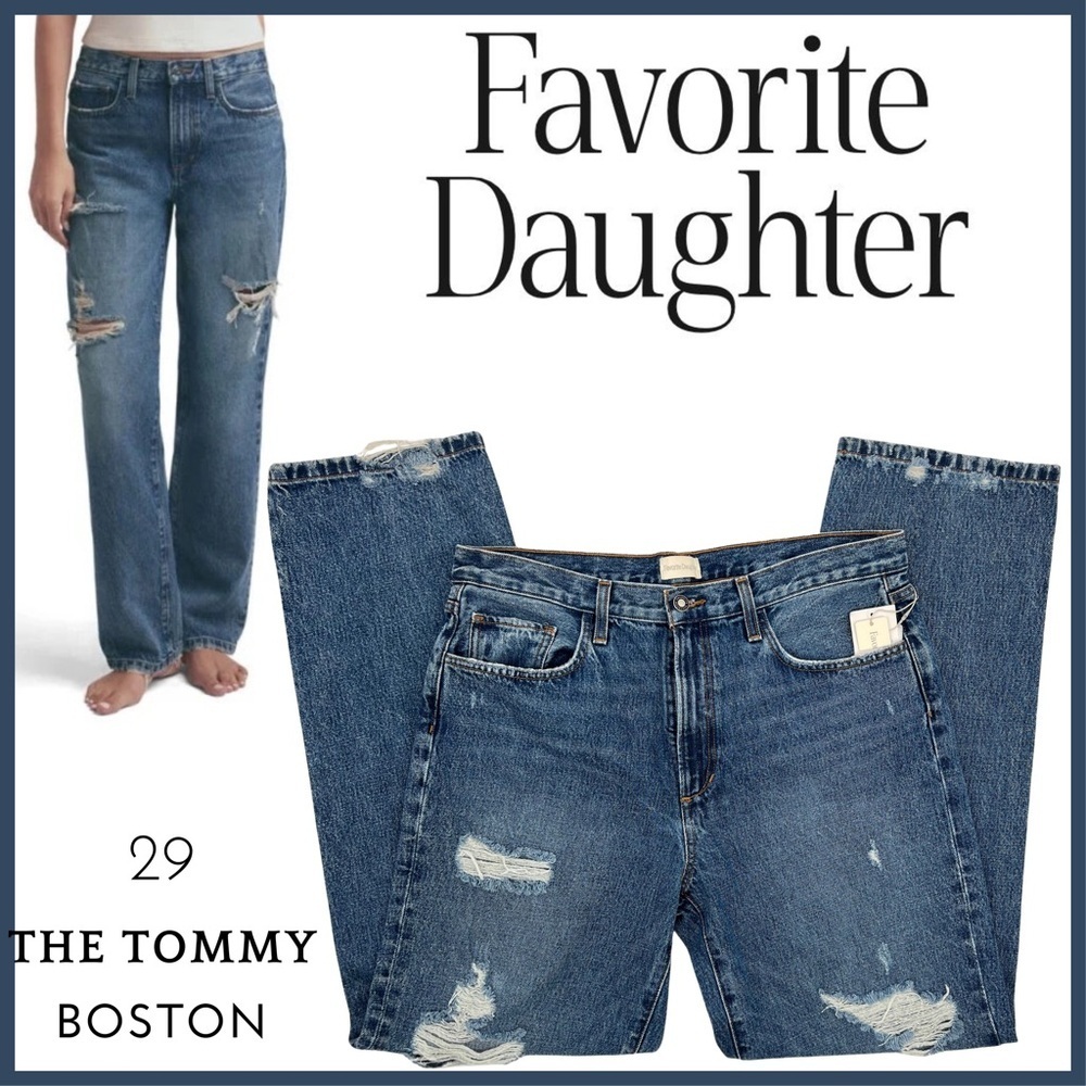 Favorite Daughter (29 NWT) the Tommy Boston - Low Slung Straight Jeans